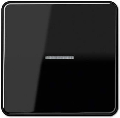 Лицевая панель Jung CD500 для 1-кл. выключателя с подсветкой черный фото Лицевая панель Jung CD500 для 1-кл. выключателя с подсветкой черный картинка